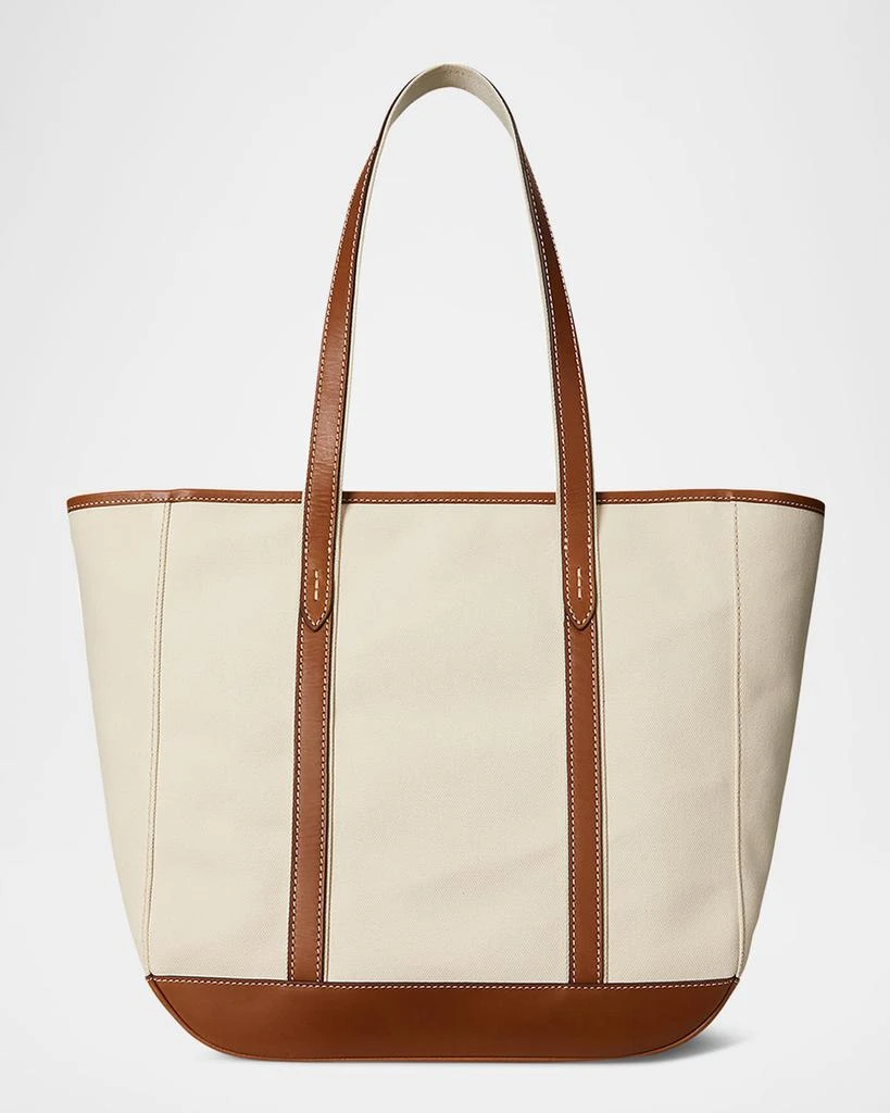 Ralph Lauren Canvas and Leather Medium Tote Bag 3