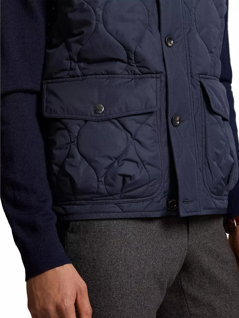 Ralph Lauren Suede-Trim Quilted Vest 6