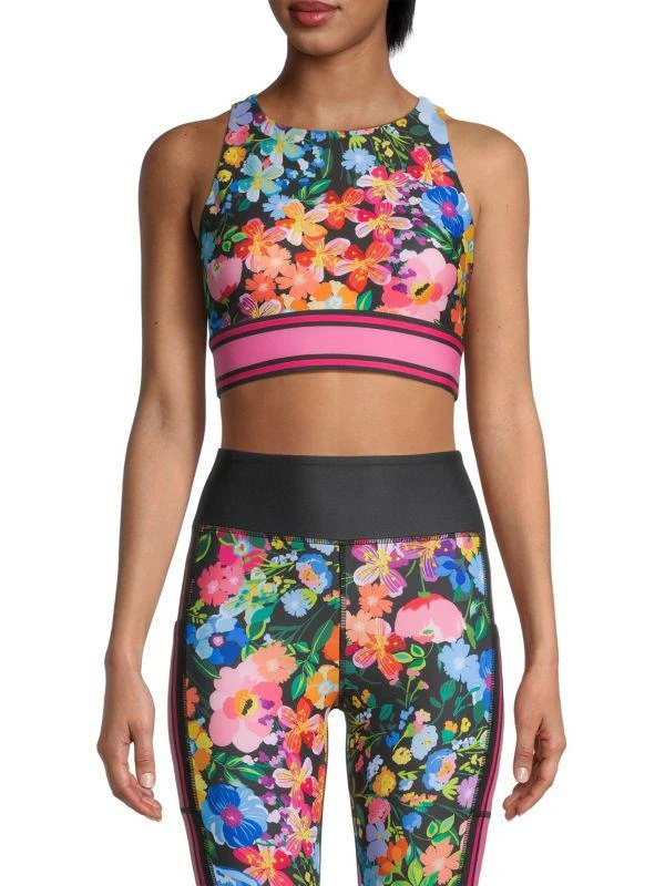 Johnny Was Wild Bloom Floral Reversible Sports Bra 4