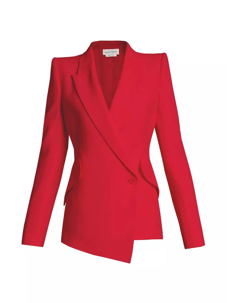 Alexander McQueen Asymmetric Single-Breasted Blazer 1