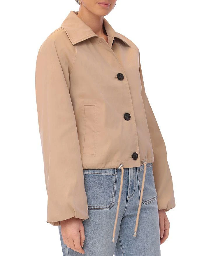 Bagatelle Button Front Cropped Trench Jacket 3