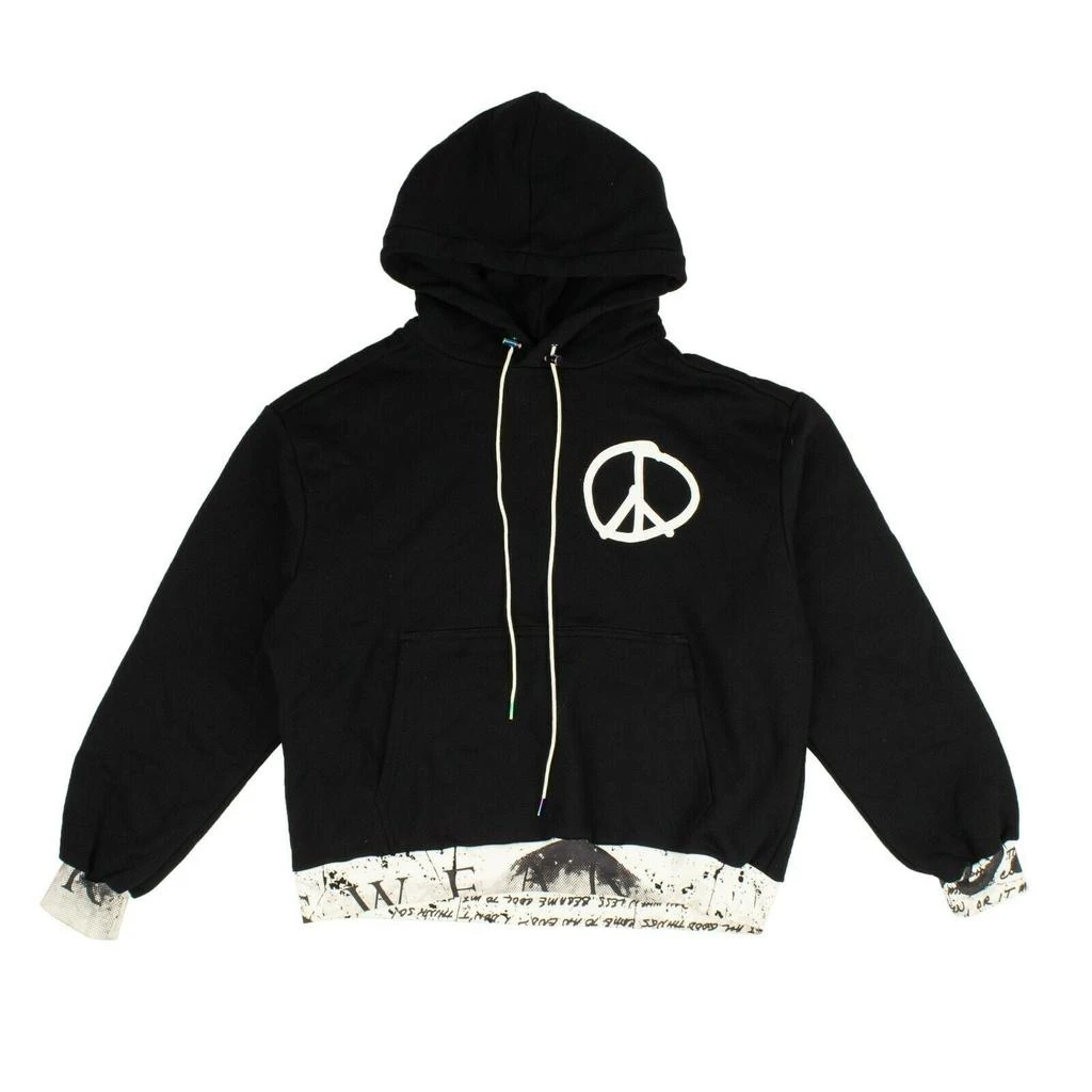 Bossi Peace Sign Hoodie Sweatshirt - Black/White 1