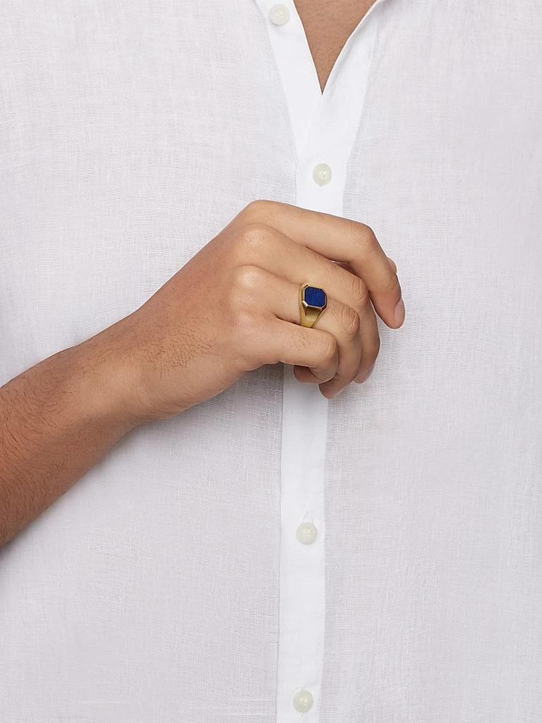 David Yurman Streamline Signet Ring in 18K Yellow Gold 6