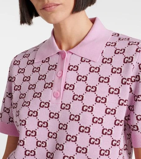 Gucci GG wool-blend jacquard polo shirt 5