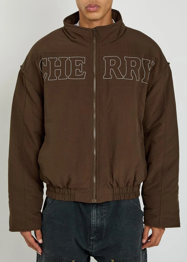 CHERRY LOS ANGELES Pit Crew logo-embroidered padded nylon jacket 2