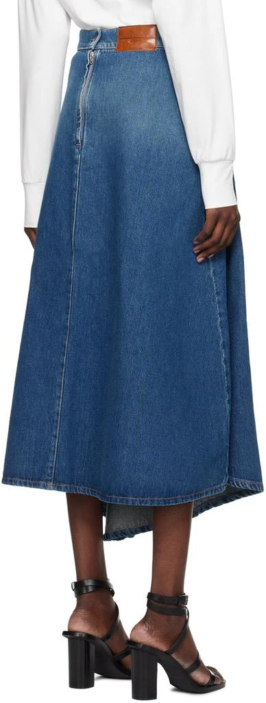 Weekend Max Mara Blue Full Denim Midi Skirt 3