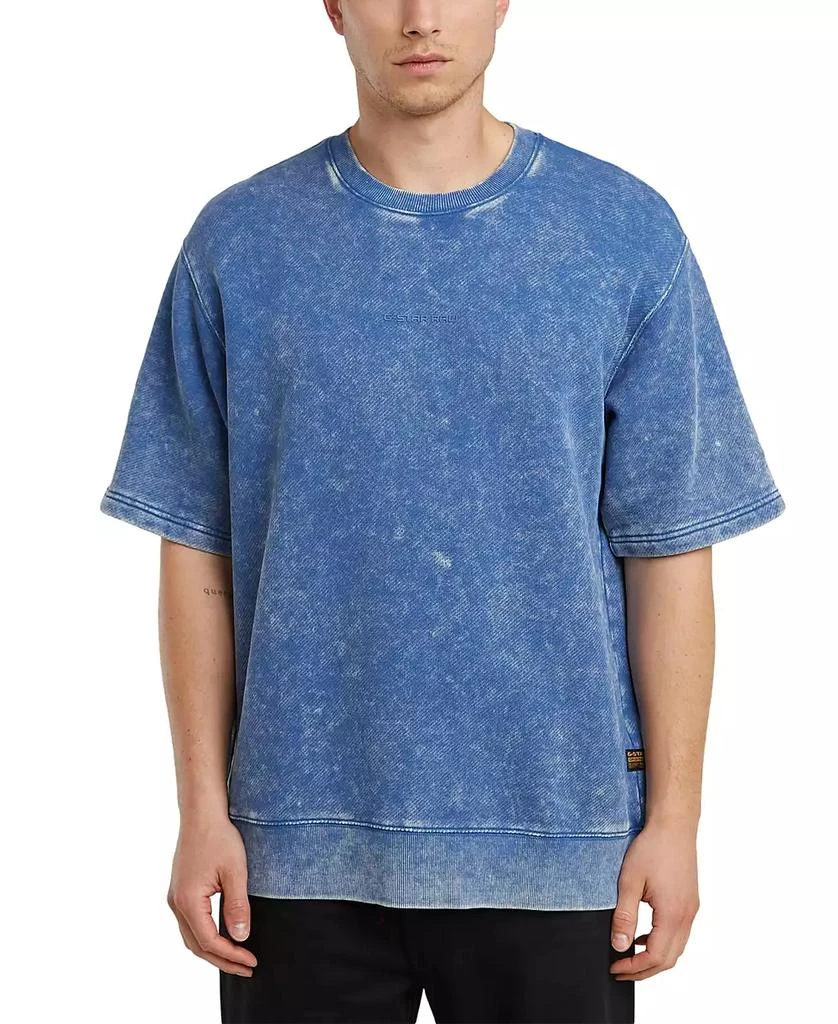 G-Star Men's Relaxed Fit Short Sleeve Acid Wash Sweatshirt 1