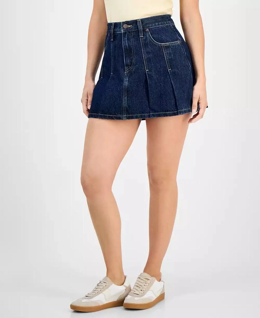 Levi's Women's Pleated Denim Mini Skirt 3