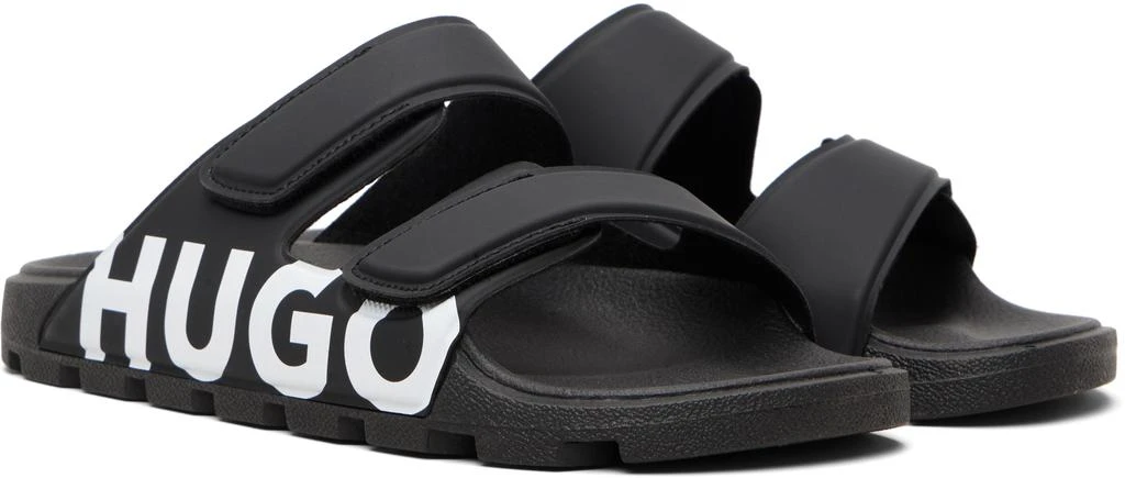 Hugo Boss Black Logo Double Touch-Closure Sandals 4