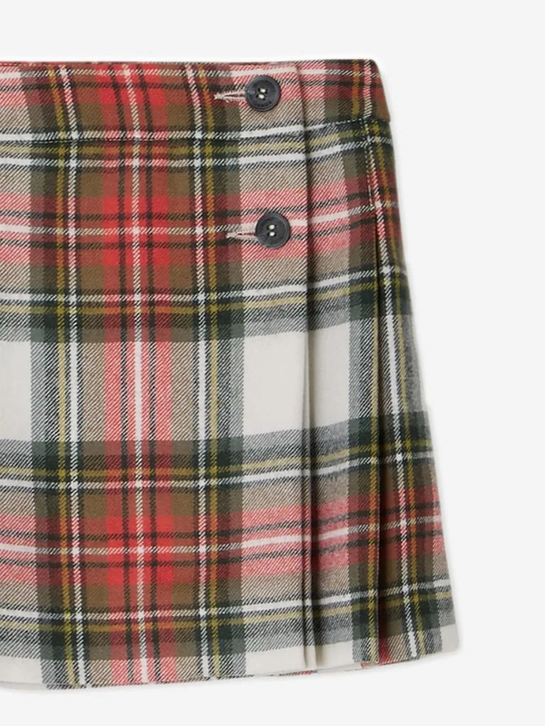 Bonpoint Bonpoint Girls Talissa Tartan Wool Skirt in Red 3