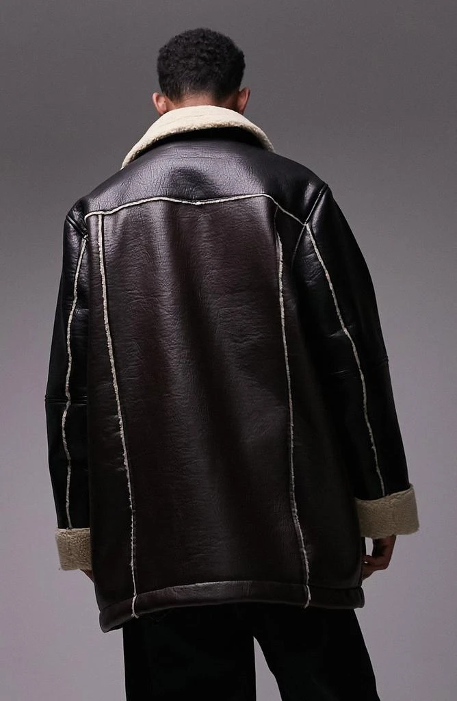 Topman Oversize Faux Shearling Coat 2