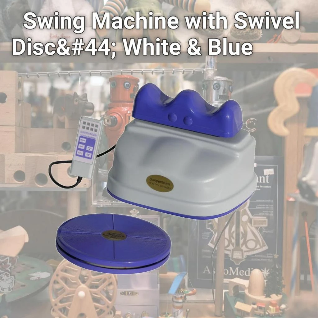Sunpentown Swing Machine with Swivel Disc White & Blue 2