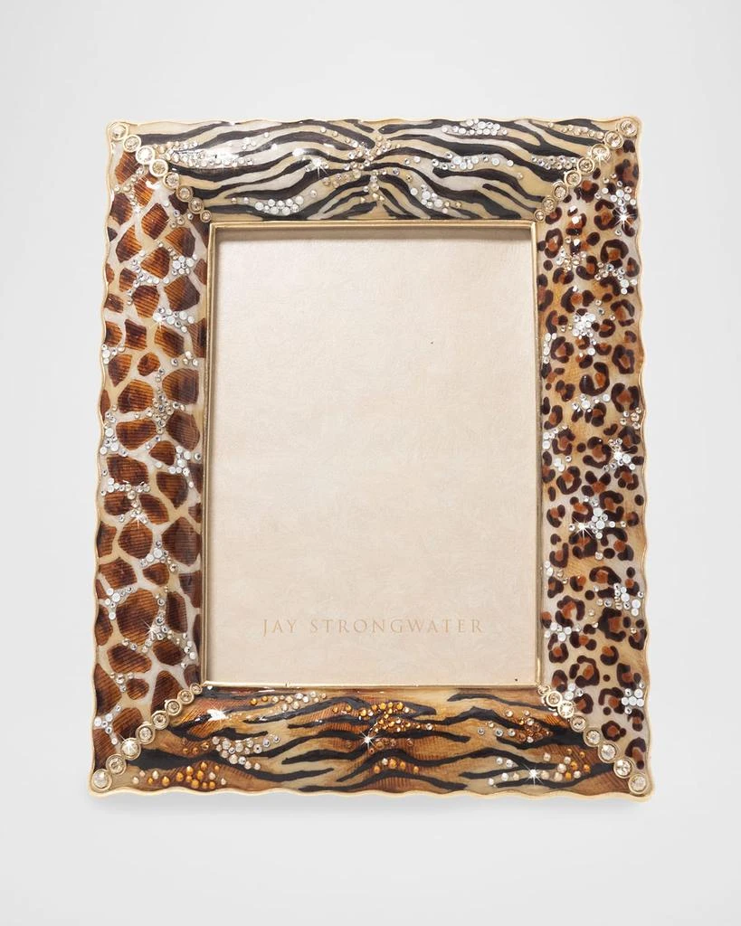 Jay Strongwater 5" x 7" Mixed Animal-Print Picture Frame