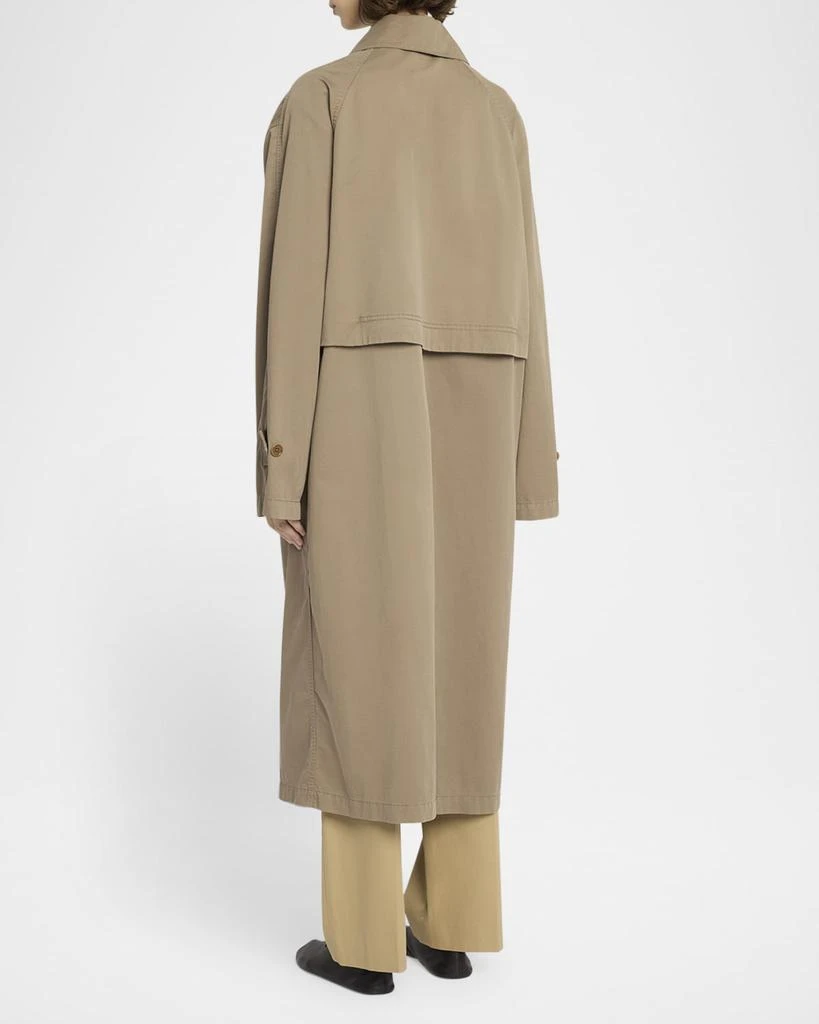 The Row Rocco Cotton-Cashmere Long Trench Coat 3