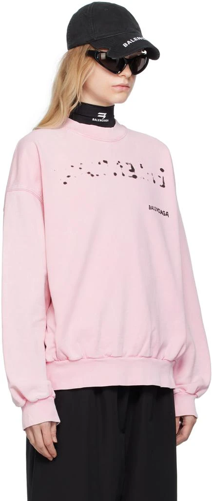 Balenciaga Pink Crewneck Sweatshirt 2