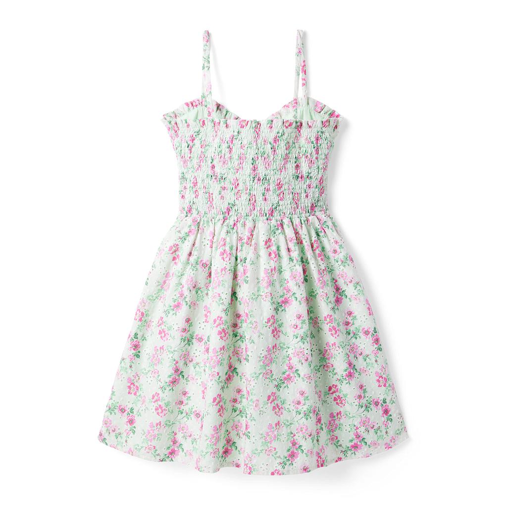 Janie and Jack Mint Floral Dress (Big Kids)