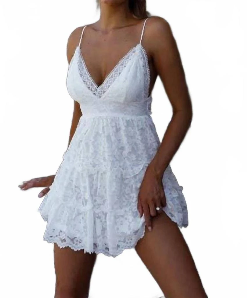 white christmas dresses Modal Sculpting Lace Cami Mini Dress | Hourglass Shapewear main image 0