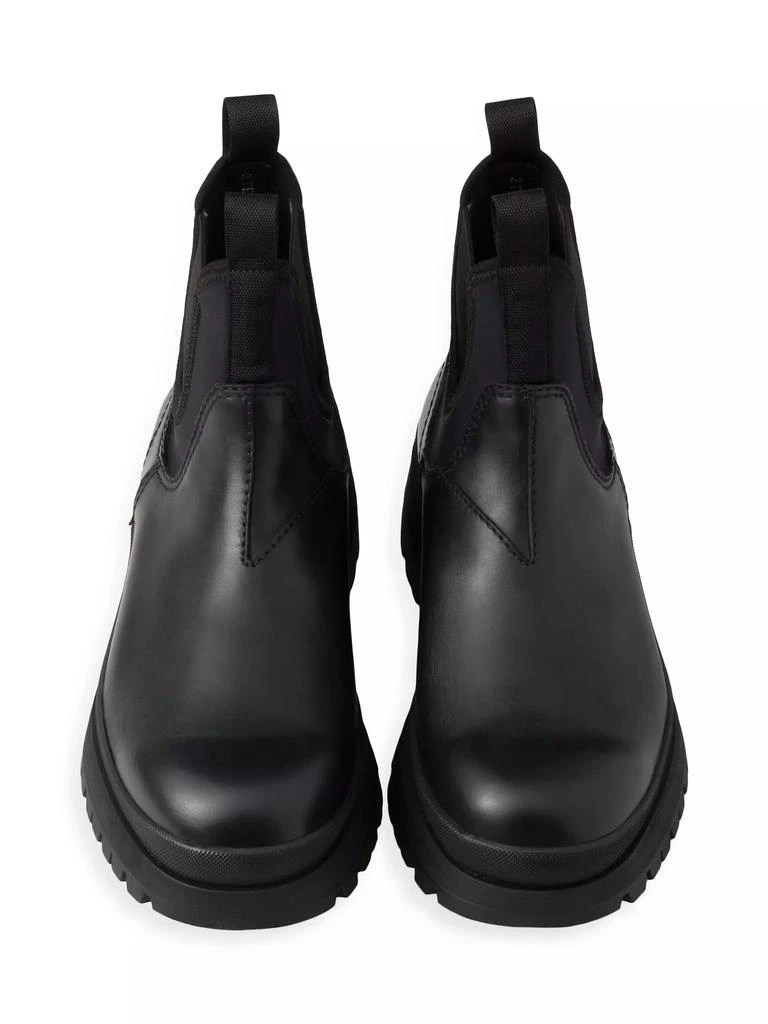 Prada Leather and Stretch Fabric Chelsea Boots 3