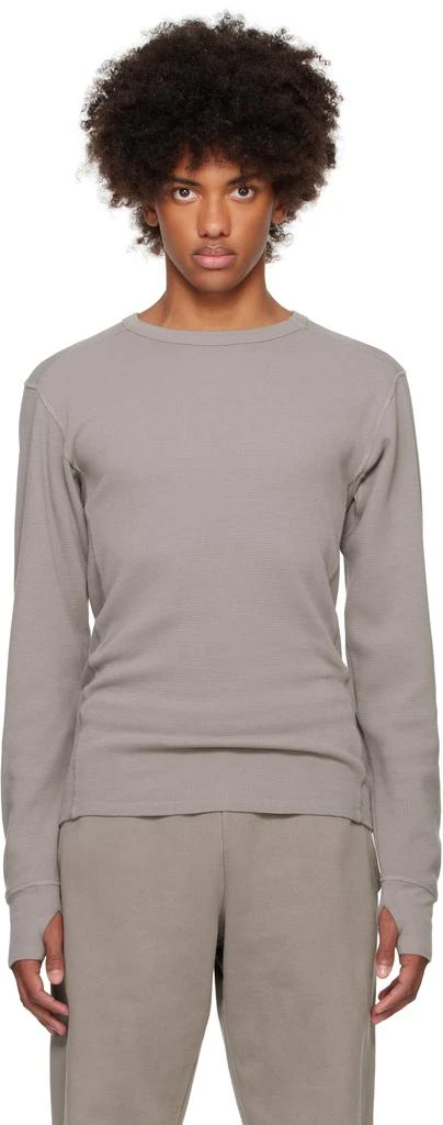Entire Studios Gray Thermal Long Sleeve T-shirt 1