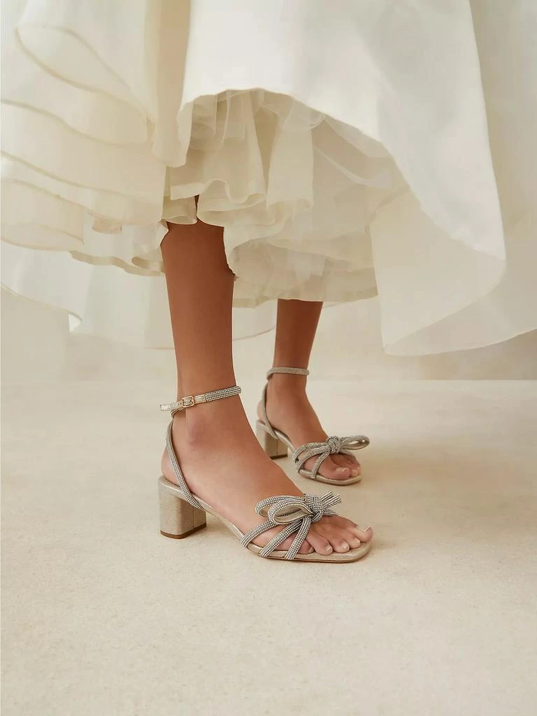 Loeffler Randall Mikel Crystal-Embellished Suede Sandals 6