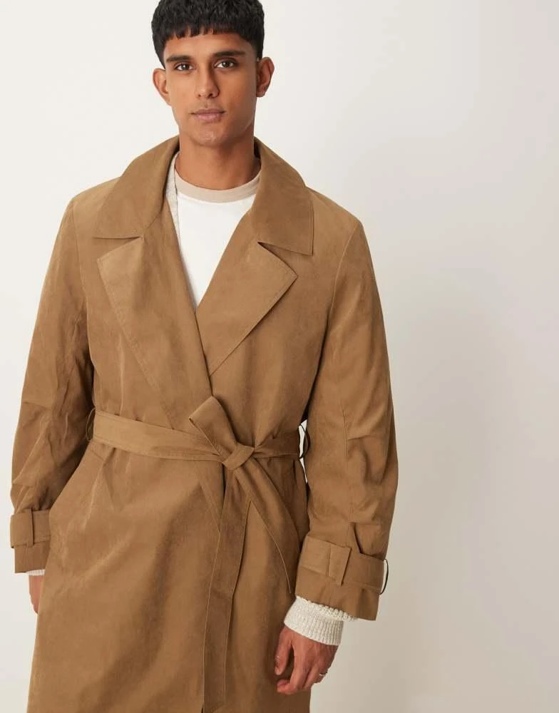 ASOS ASOS DESIGN trench coat with belt in camel 3