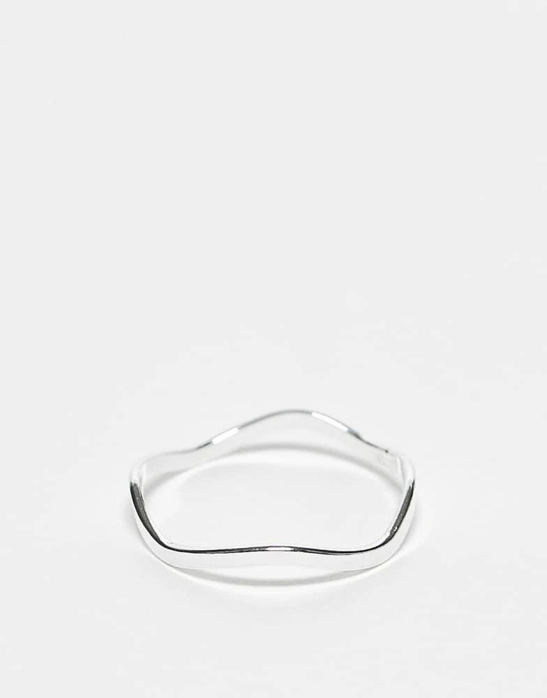 Kingsley Ryan Kingsley Ryan curved ring in sterling silver 1