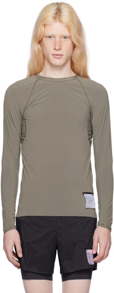 Satisfy Taupe Base Layer Long Sleeve T-Shirt 1