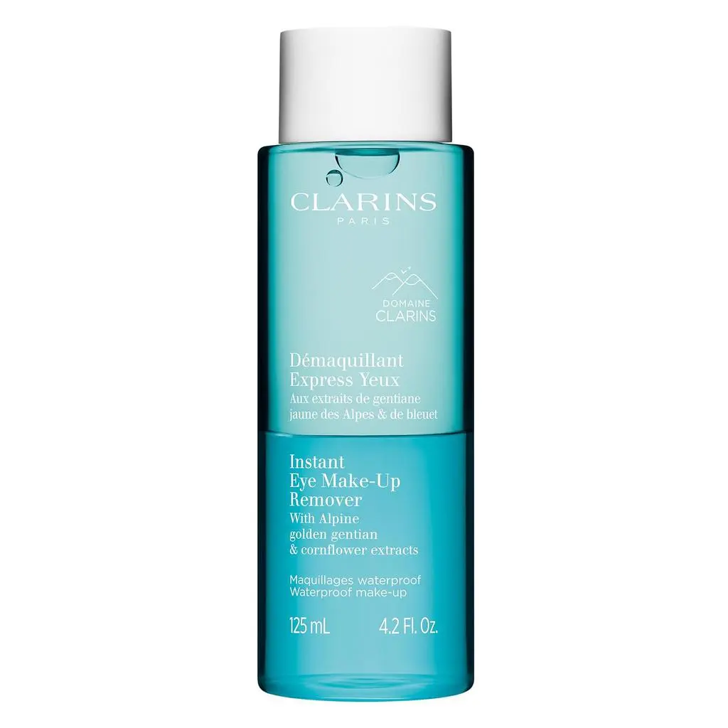 Clarins Clarins Instant Eye Make-Up Remover | Bi-Phase Remover For Heavy and Waterproof Eye Make-Up | Cleanses, Softens, Hydrates | Conditions Lashes | Ophthalmologist Tested | All Skin Types | 4.2 Ounces