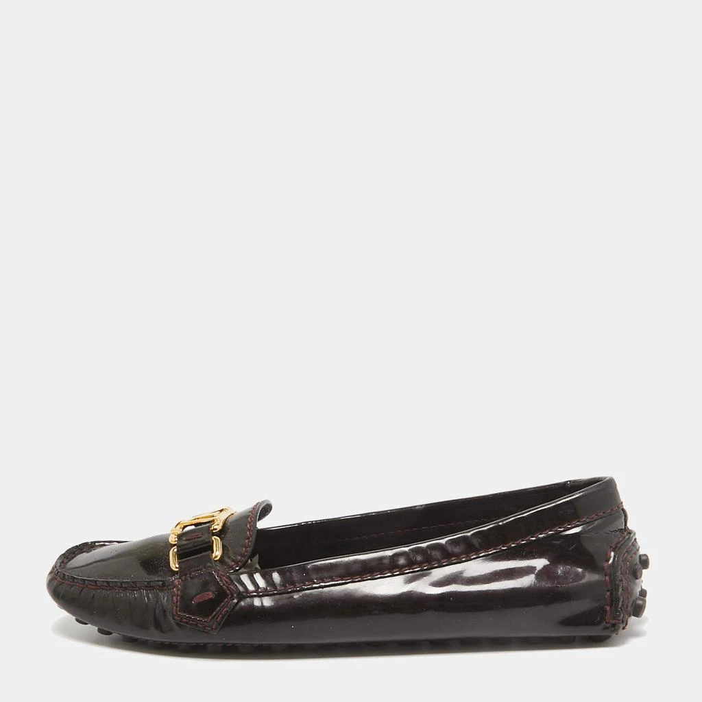 Louis Vuitton Louis Vuitton Burgundy Patent Leather Oxford Loafers Size 38 1