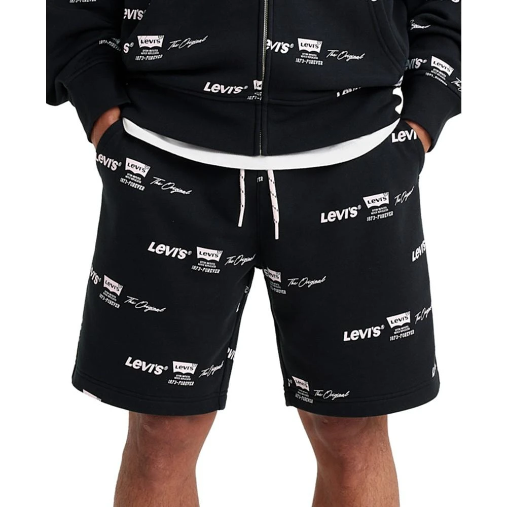 Levi's Men's Relaxed Fit Drawstring Allover Logo Print Shorts 1