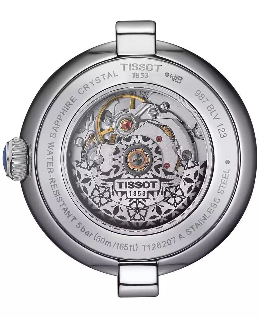 Tissot Women's Swiss Automatic Bellissima Blue Leather Strap Watch 29mm 3