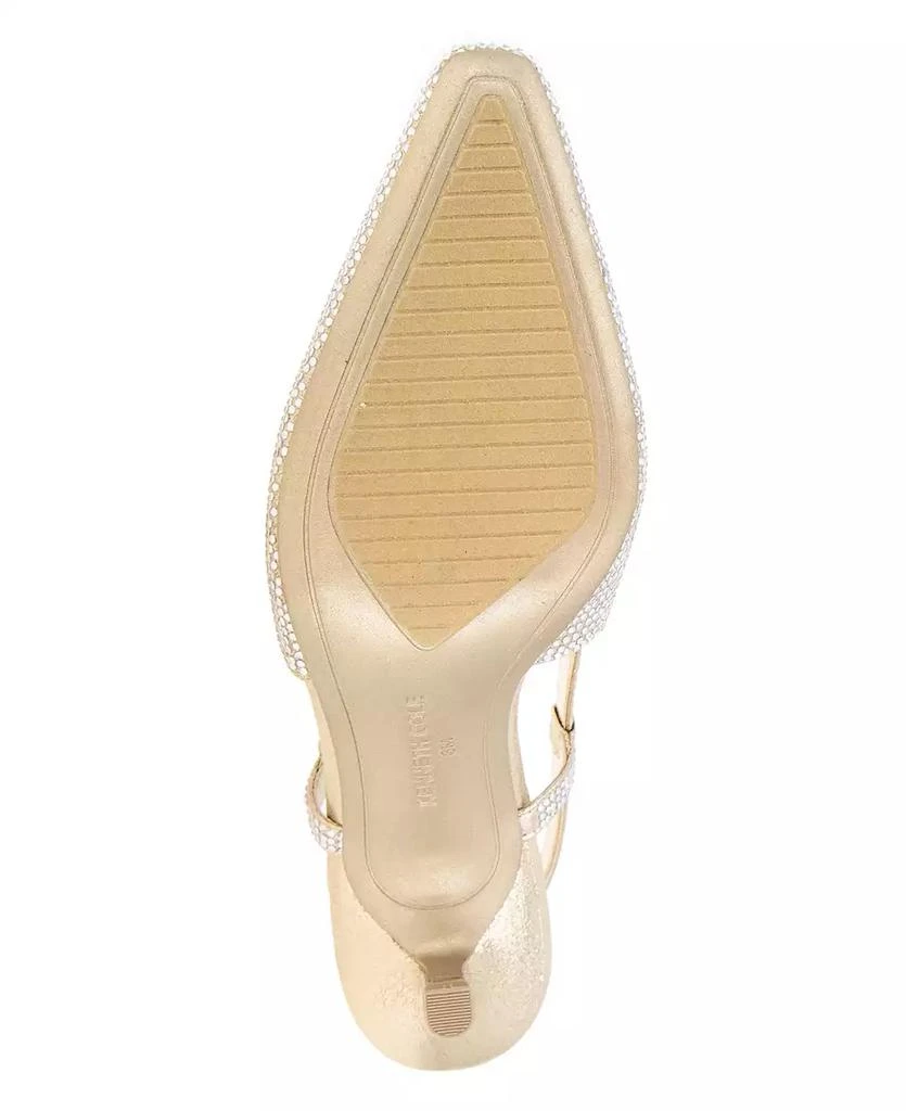 Kenneth Cole Women's Martha Crystals Kitten Heel Sling Back Pumps 5
