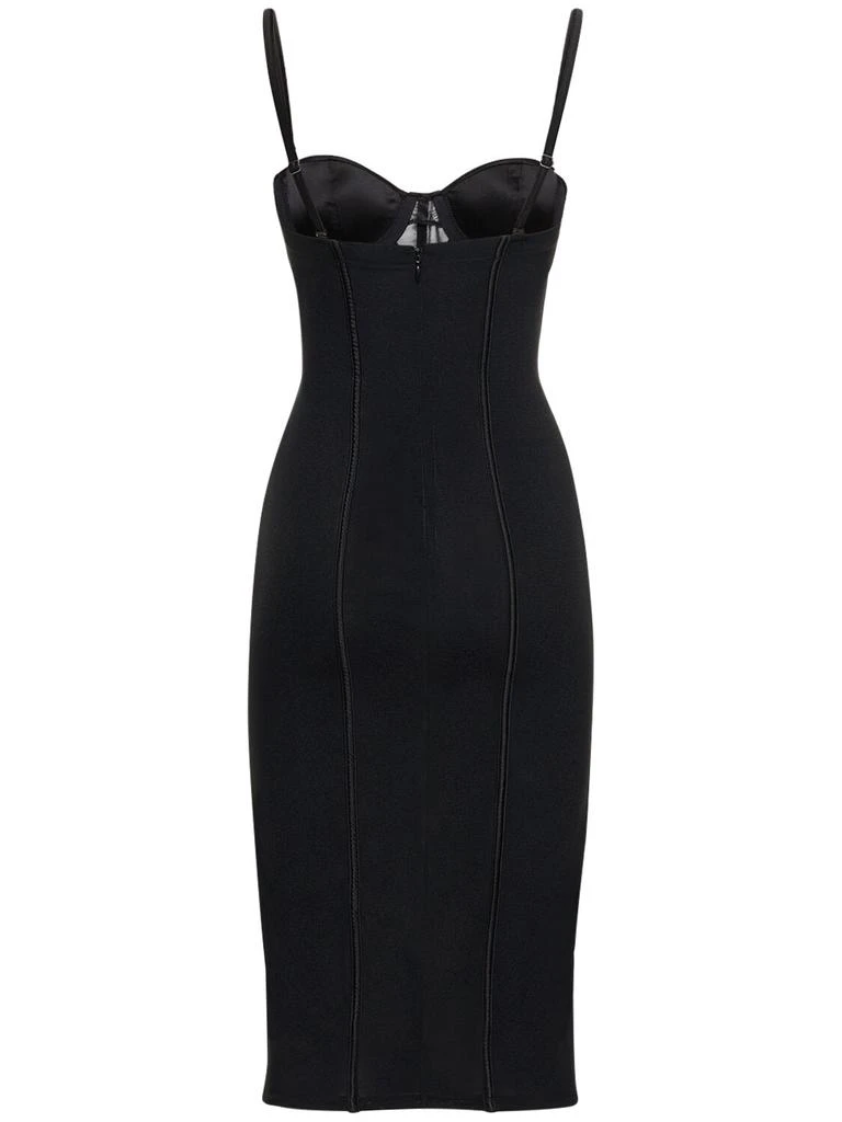 FLEUR DU MAL Embellished Mesh Bustier Midi Dress 4