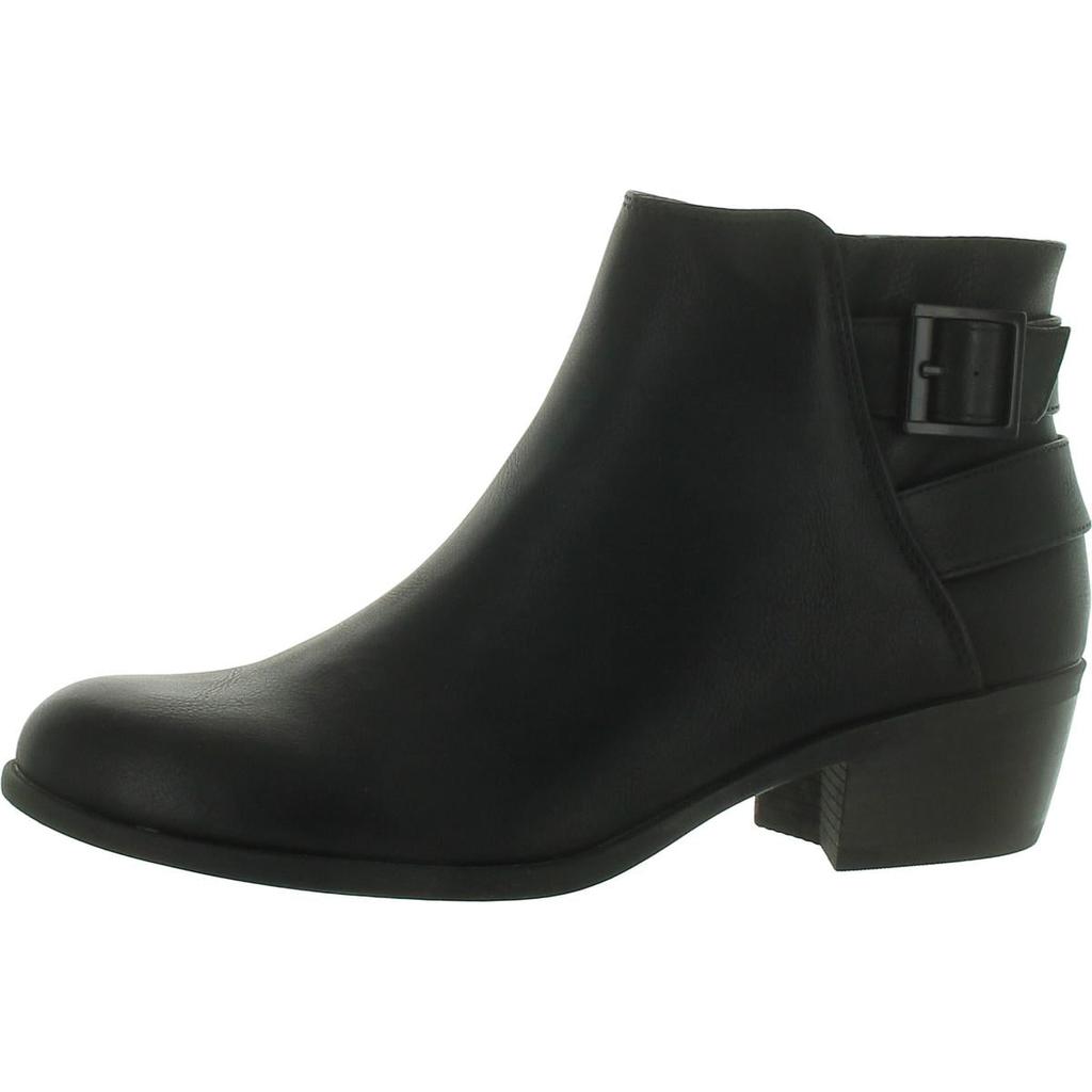 b.o.c. Womens Faux Leather Block Heel Ankle Boots