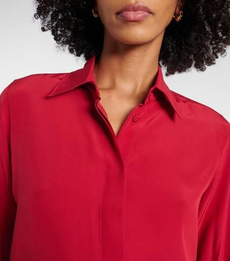 Max Mara Apollo bow-detail silk crêpe blouse 7