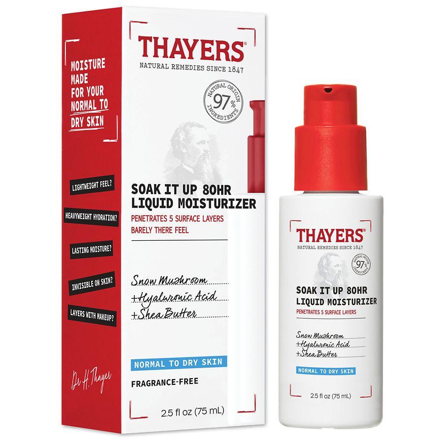 Thayers Soak It Up 80HR Liquid Moisturizer Fragrance Free