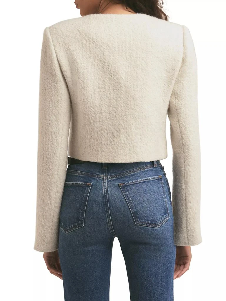 Favorite Daughter Emily Boucle Cropped Button-Front Jacket 6
