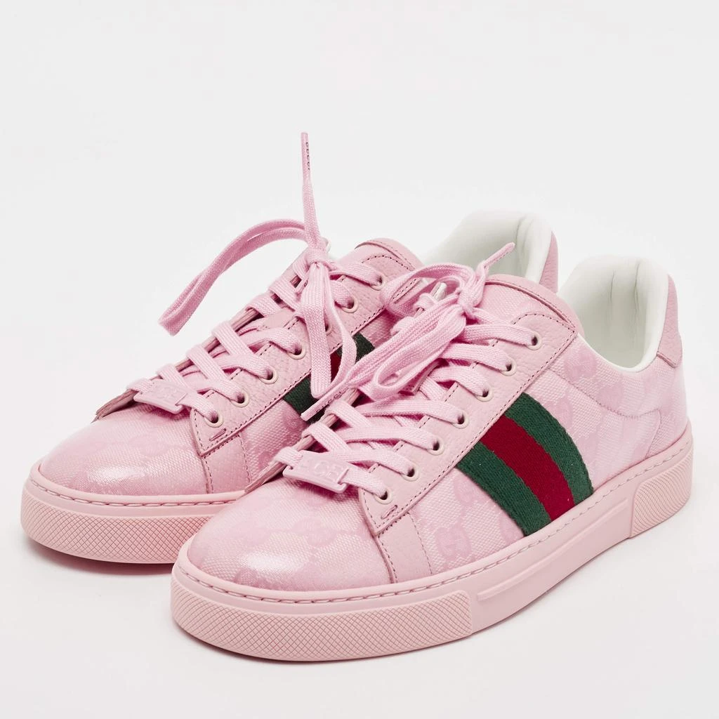Gucci Gucci Pink GG Crystal Canvas Ace Sneakers Size 36 2