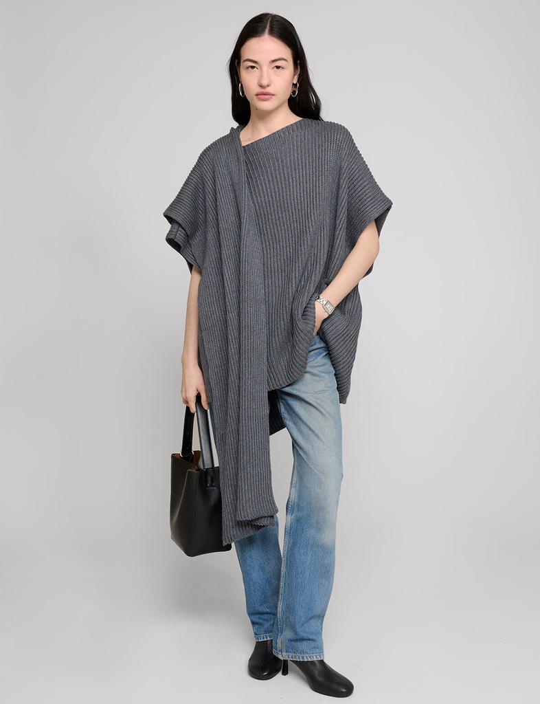 Pixie Market Grey Knit Cape Top