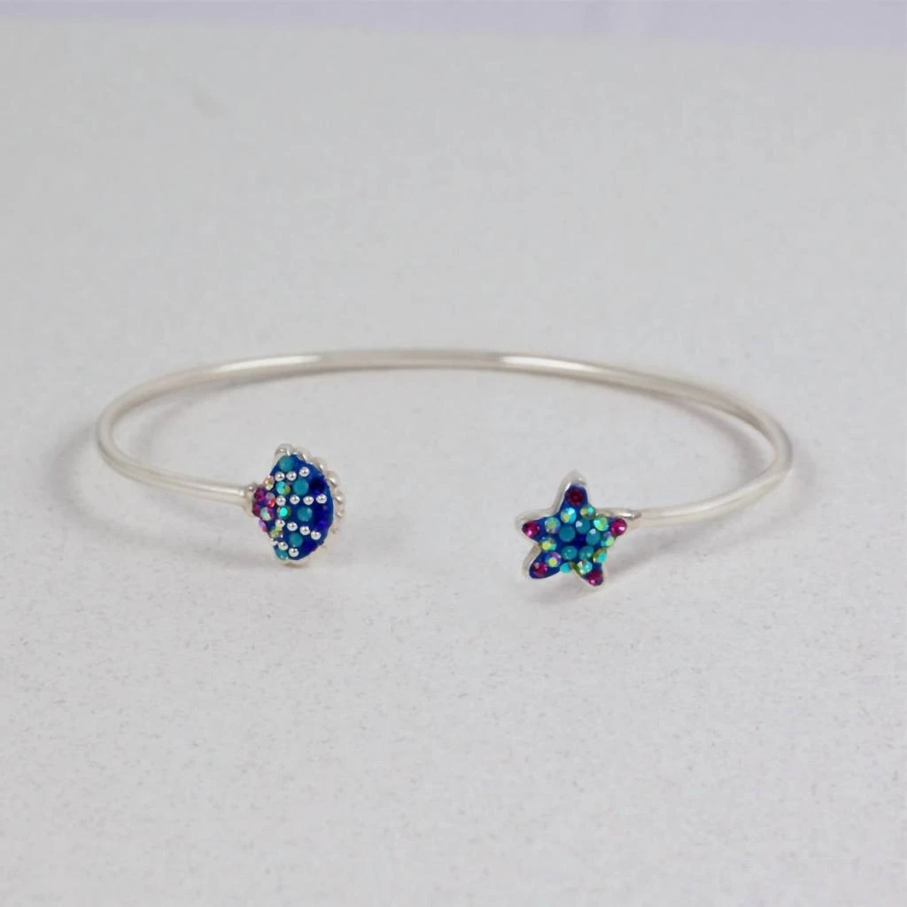Mosaico Mosaico - Women's Austrian Crystals Seashell & Starfish Bracelet