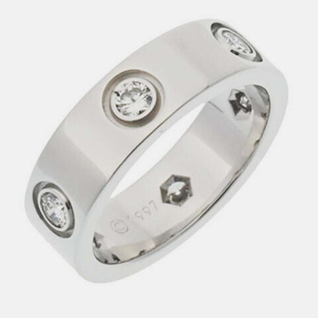 Cartier Cartier 18K White Gold Diamond Love Ring Size 49