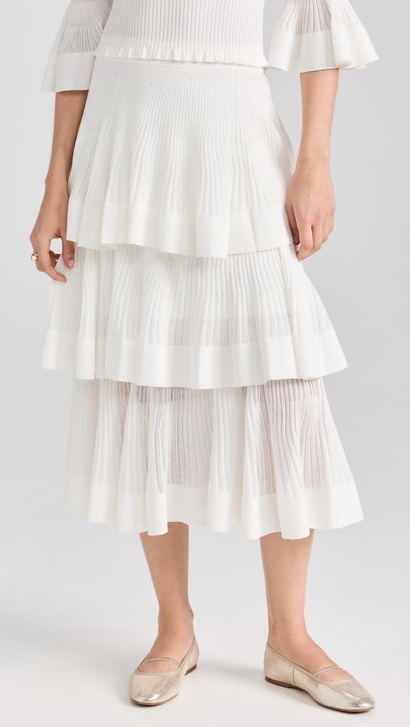 Zimmermann Natura Tiered Ruffle Skirt