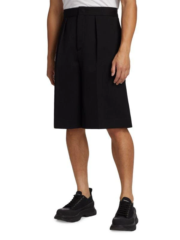 Jil Sander Pleated Wool Relaxed-Fit Shorts 3
