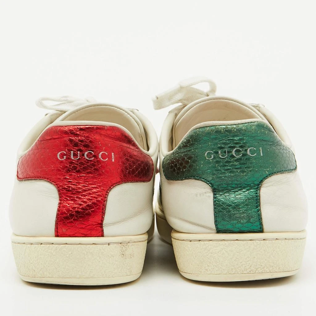 Gucci Gucci White Leather Bee Embroidered Ace Sneakers Size 40 6