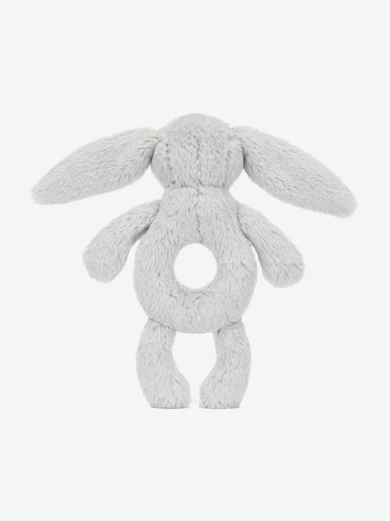 Jellycat Bashful Silver Bunny Ring Rattle in Silver (18cm) 2