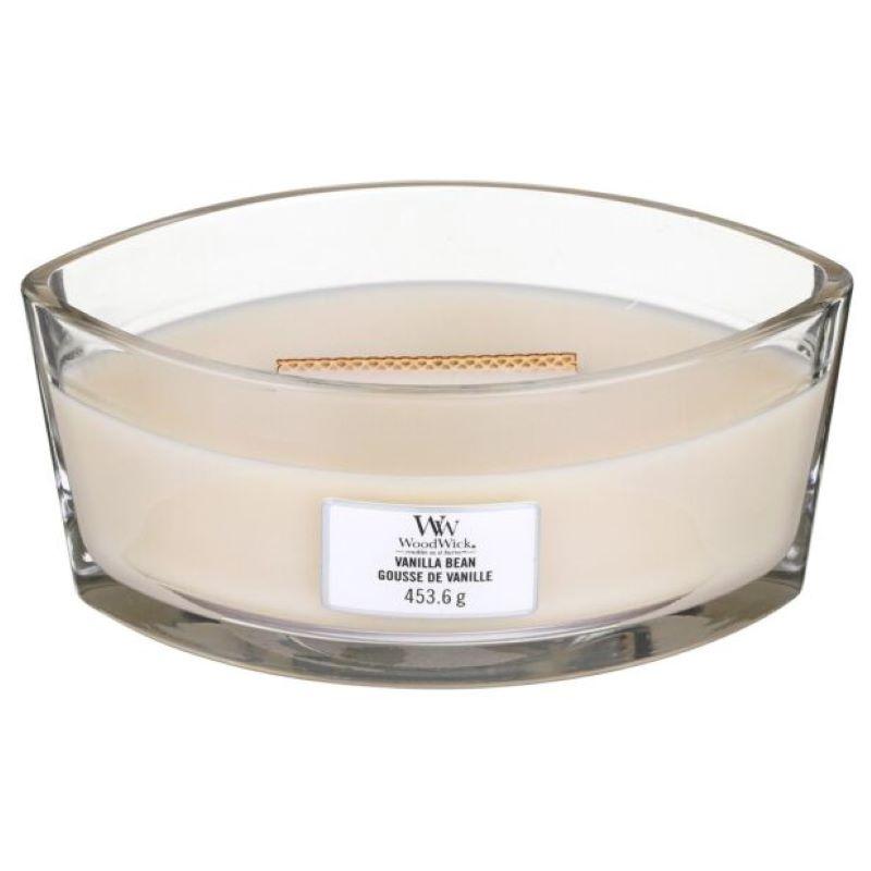 Woodwick WoodWick -  Vanilla Bean Scented Ellipse Candle (454g)