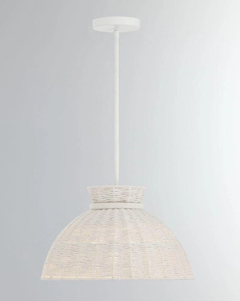 Crystorama Reese 1-Light Matte White Pendant, 16" 1