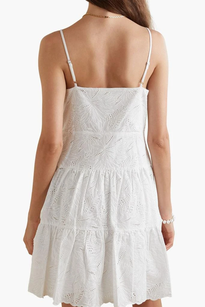Michael Kors Tiered broderie anglaise cotton-poplin mini dress 3