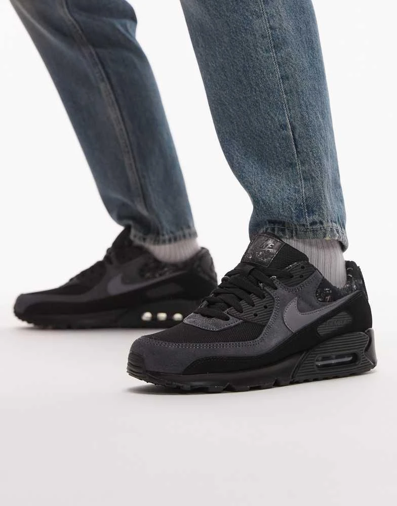 NIKE Nike Air Max 90 trainers in black and real tree camo