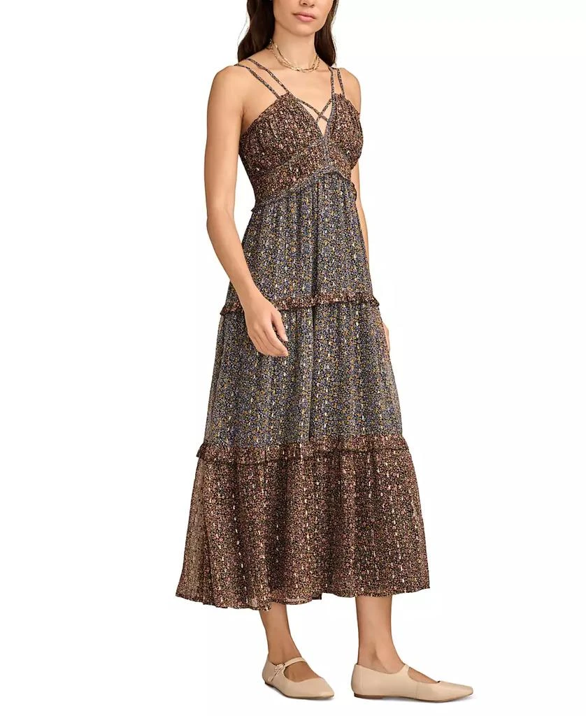 Lucky Brand Women's Chiffon Print-Mix Maxi Dress 3